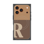 Premium Square Case with MagSafe［ Original - initial two tone - R brown ］