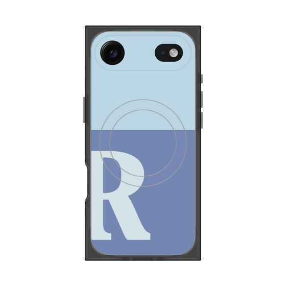 Premium Square Case with MagSafe［ Original - initial two tone - R blue ］