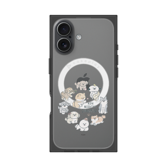 Premium Square Case with MagSafe［ Hello, It's Dog - All Together - Clear ］