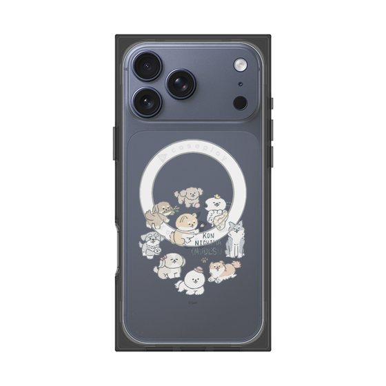 Premium Square Case with MagSafe［ Hello, It's Dog - All Together - Clear ］