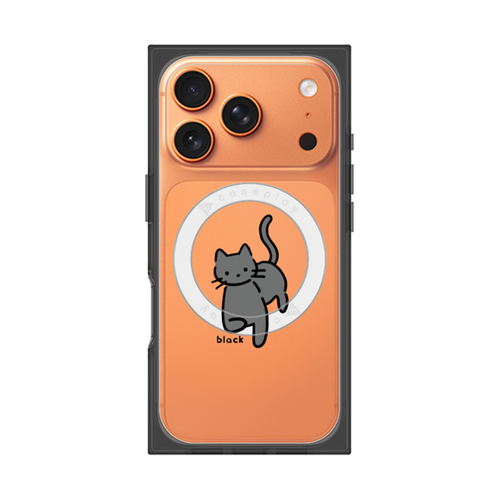 Premium Square Case with MagSafe［ Original - CASEPLAY Cat - black ］