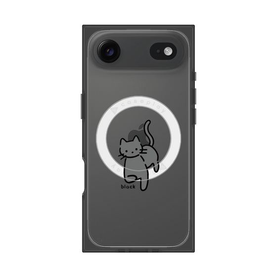 Premium Square Case with MagSafe［ Original - CASEPLAY Cat - black ］