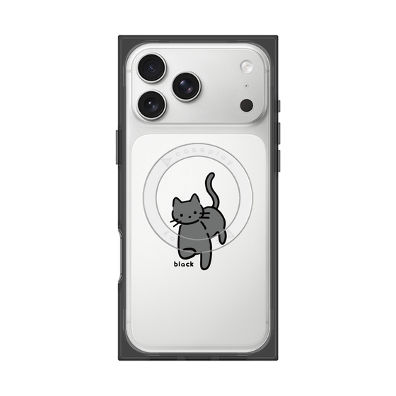 Premium Square Case with MagSafe［ Original - CASEPLAY Cat - black ］
