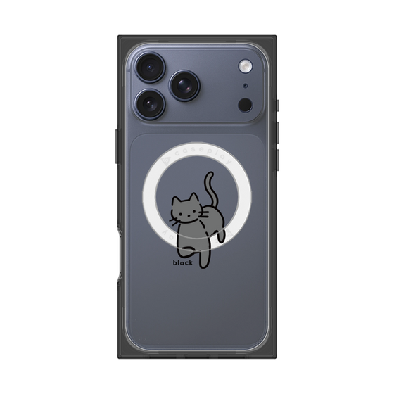 Premium Square Case with MagSafe［ Original - CASEPLAY Cat - black ］