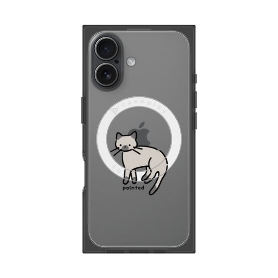 Premium Square Case with MagSafe［ Original - CASEPLAY Cat - pointed ］