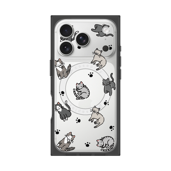Premium Square Case with MagSafe［ Original - CASEPLAY Cat All-over Pattern - color ］
