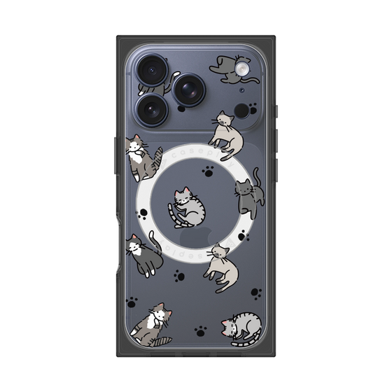 Premium Square Case with MagSafe［ Original - CASEPLAY Cat All-over Pattern - color ］