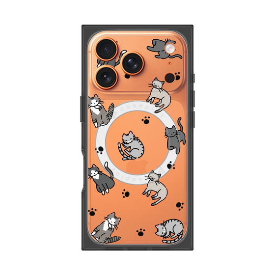 Premium Square Case with MagSafe［ Original - CASEPLAY Cat All-over Pattern - color ］