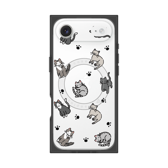 Premium Square Case with MagSafe［ Original - CASEPLAY Cat All-over Pattern - color ］