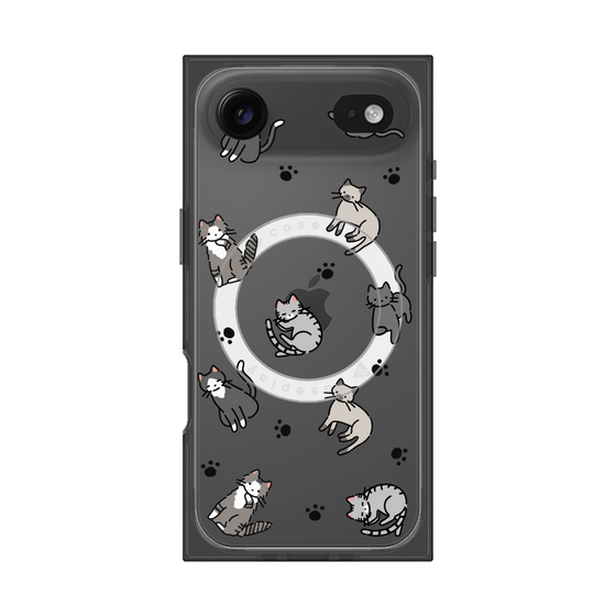 Premium Square Case with MagSafe［ Original - CASEPLAY Cat All-over Pattern - color ］