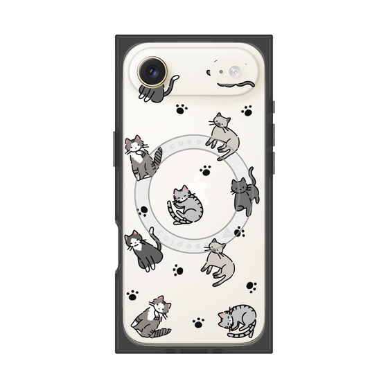 Premium Square Case with MagSafe［ Original - CASEPLAY Cat All-over Pattern - color ］