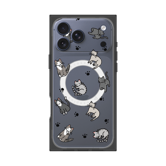 Premium Square Case with MagSafe［ Original - CASEPLAY Cat All-over Pattern - color ］