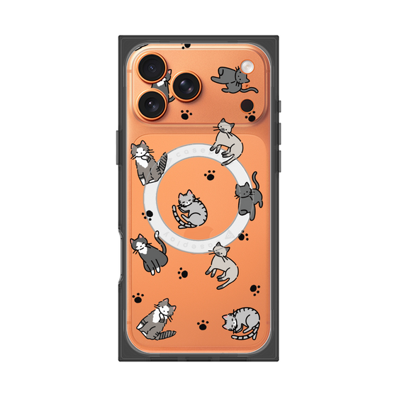 Premium Square Case with MagSafe［ Original - CASEPLAY Cat All-over Pattern - color ］