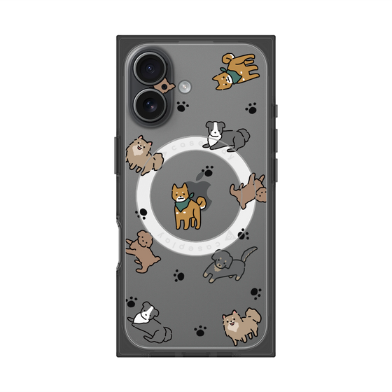 Premium Square Case with MagSafe［ Original - CASEPLAY Dog All-over Pattern - color ］