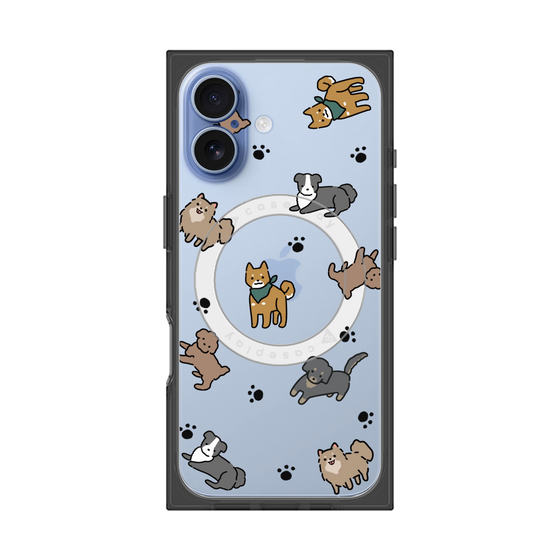 Premium Square Case with MagSafe［ Original - CASEPLAY Dog All-over Pattern - color ］