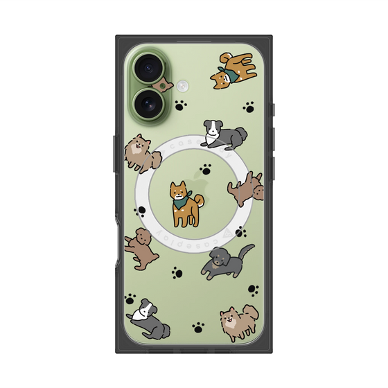 Premium Square Case with MagSafe［ Original - CASEPLAY Dog All-over Pattern - color ］