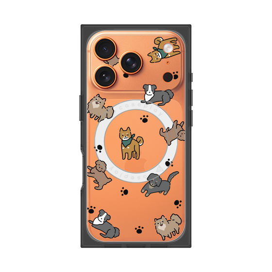 Premium Square Case with MagSafe［ Original - CASEPLAY Dog All-over Pattern - color ］