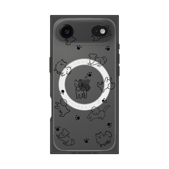 Premium Square Case with MagSafe［ Original - CASEPLAY Dog All-over Pattern - black ］