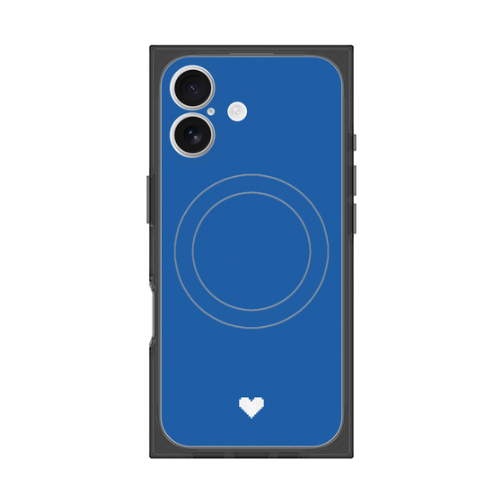 Premium Square Case with MagSafe［ Original - Favorite Color Heart - Blue ］