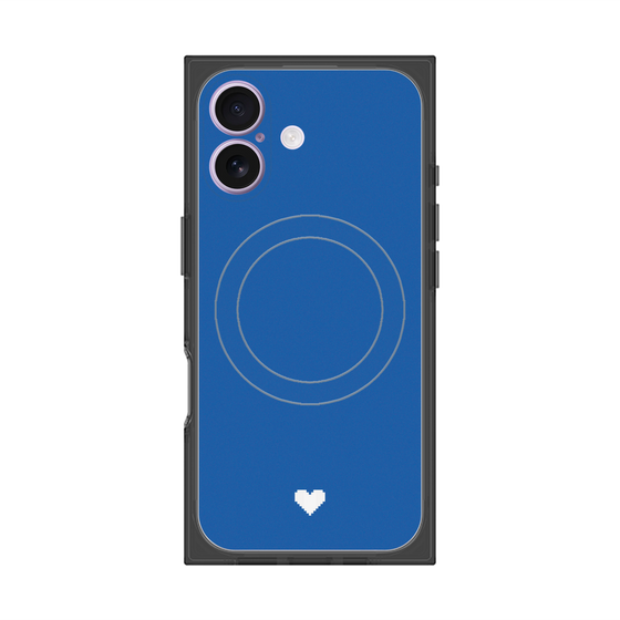 Premium Square Case with MagSafe［ Original - Favorite Color Heart - Blue ］