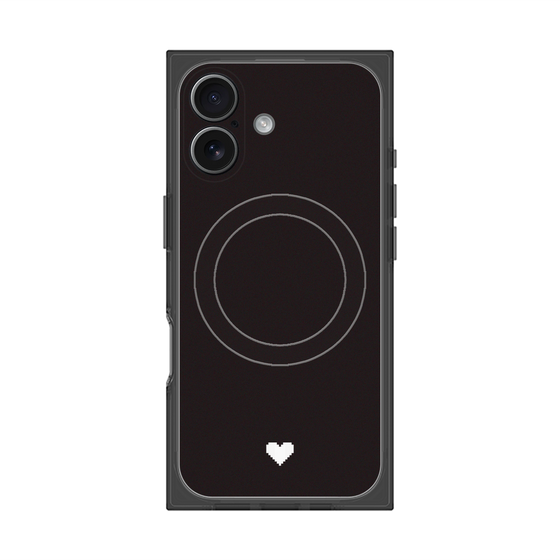Premium Square Case with MagSafe［ Original - Favorite Color Heart - Black ］