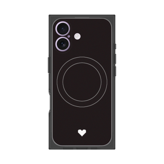 Premium Square Case with MagSafe［ Original - Favorite Color Heart - Black ］