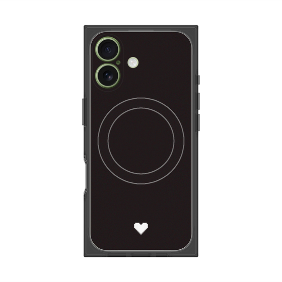 Premium Square Case with MagSafe［ Original - Favorite Color Heart - Black ］