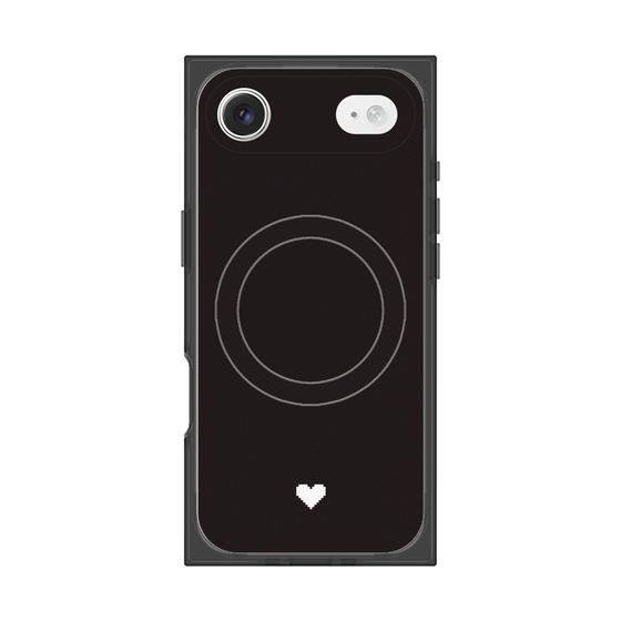 Premium Square Case with MagSafe［ Original - Favorite Color Heart - Black ］