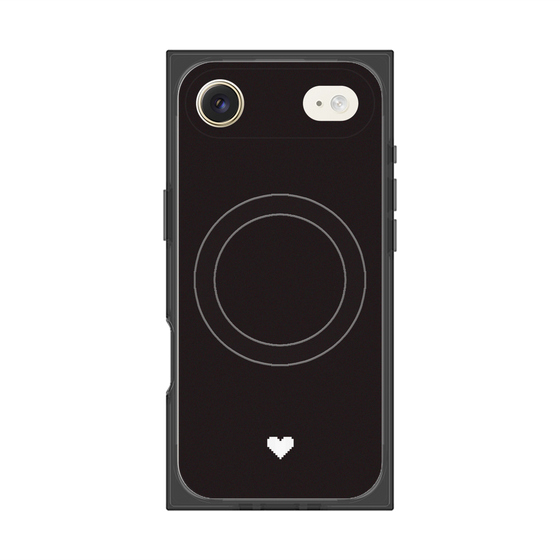 Premium Square Case with MagSafe［ Original - Favorite Color Heart - Black ］