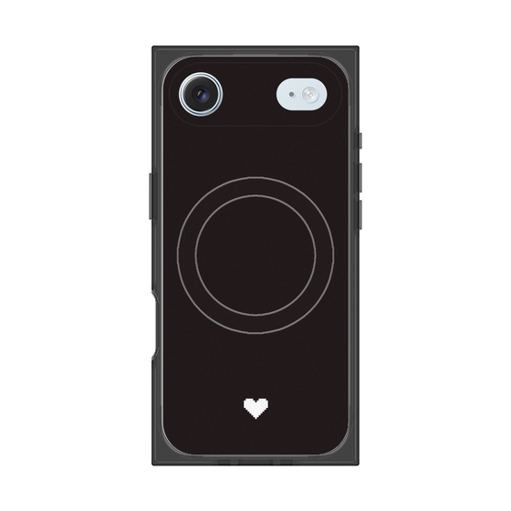 Premium Square Case with MagSafe［ Original - Favorite Color Heart - Black ］