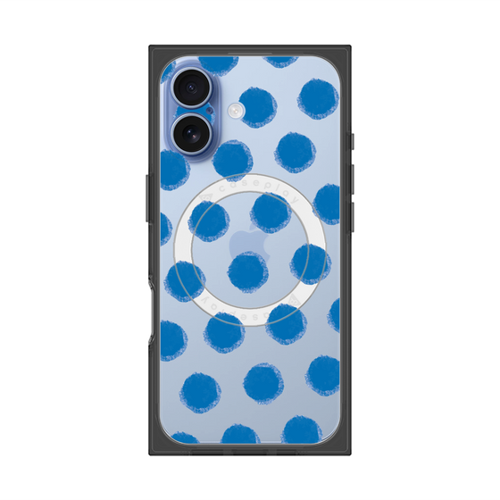 Premium Square Case with MagSafe［ Original - Favorite Color Polka Dots - Blue ］