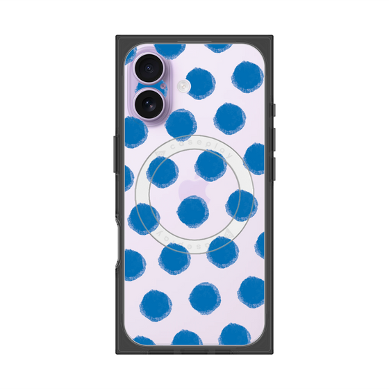 Premium Square Case with MagSafe［ Original - Favorite Color Polka Dots - Blue ］
