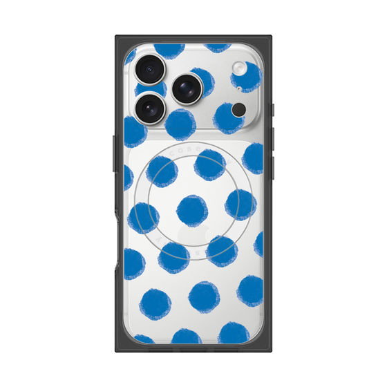 Premium Square Case with MagSafe［ Original - Favorite Color Polka Dots - Blue ］
