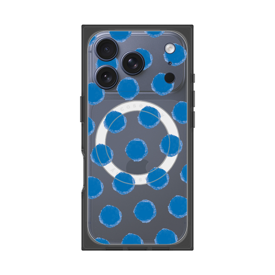 Premium Square Case with MagSafe［ Original - Favorite Color Polka Dots - Blue ］