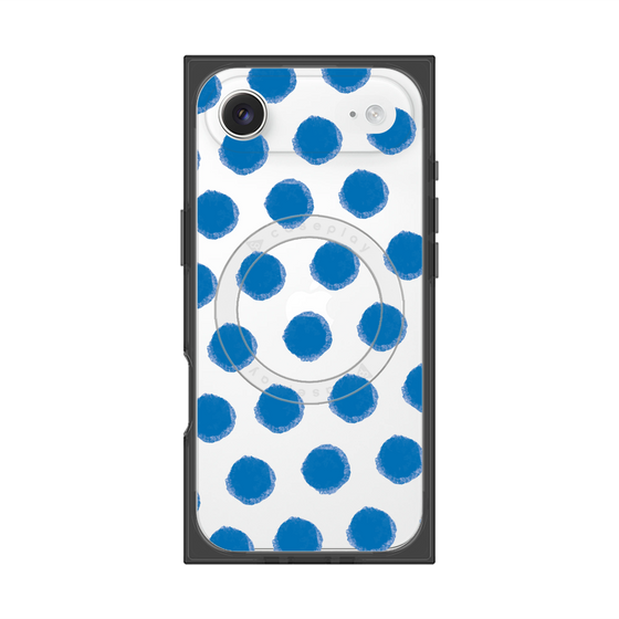 Premium Square Case with MagSafe［ Original - Favorite Color Polka Dots - Blue ］