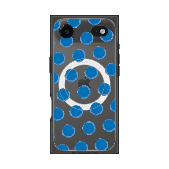 Premium Square Case with MagSafe［ Original - Favorite Color Polka Dots - Blue ］