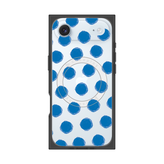 Premium Square Case with MagSafe［ Original - Favorite Color Polka Dots - Blue ］