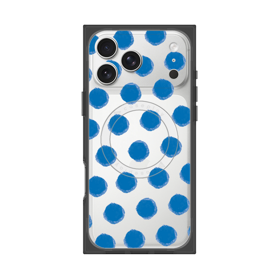Premium Square Case with MagSafe［ Original - Favorite Color Polka Dots - Blue ］