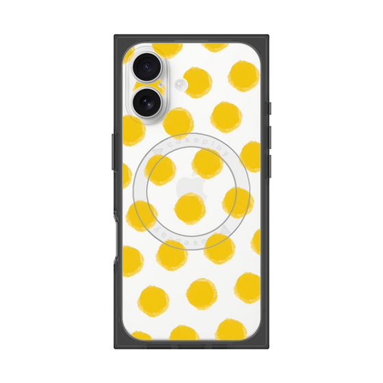 Premium Square Case with MagSafe［ Original - Favorite Color Polka Dots - Yellow ］
