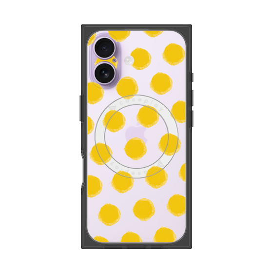 Premium Square Case with MagSafe［ Original - Favorite Color Polka Dots - Yellow ］