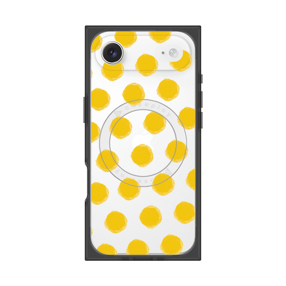 Premium Square Case with MagSafe［ Original - Favorite Color Polka Dots - Yellow ］