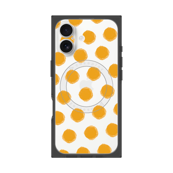 Premium Square Case with MagSafe［ Original - Favorite Color Polka Dots - Orange ］
