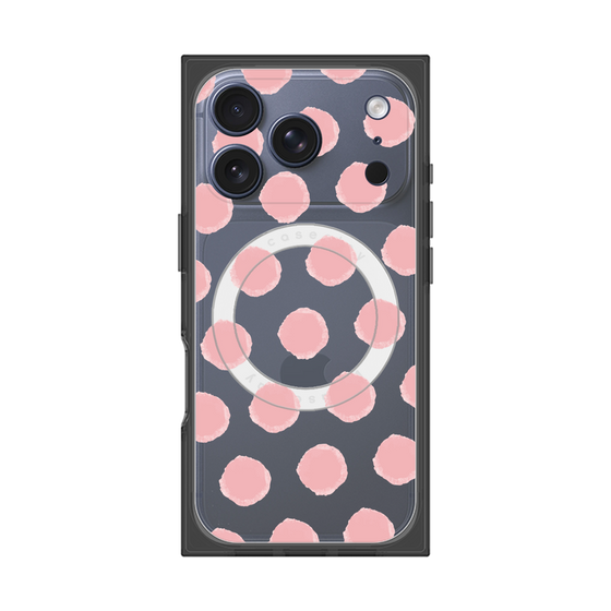 Premium Square Case with MagSafe［ Original - Favorite Color Polka Dots - Pink ］