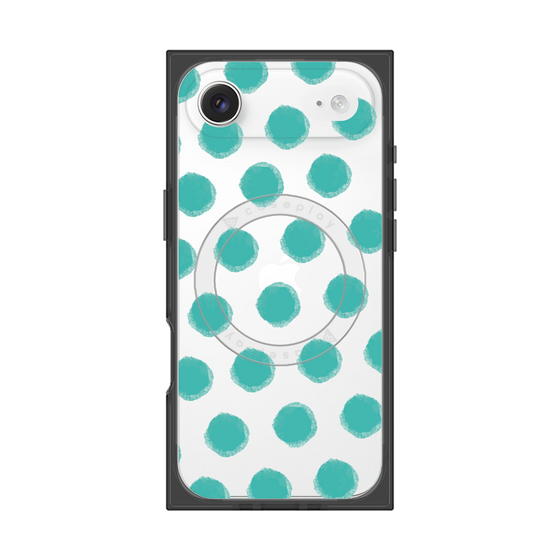 Premium Square Case with MagSafe［ Original - Favorite Color Polka Dots - Green ］