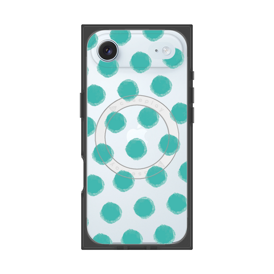 Premium Square Case with MagSafe［ Original - Favorite Color Polka Dots - Green ］