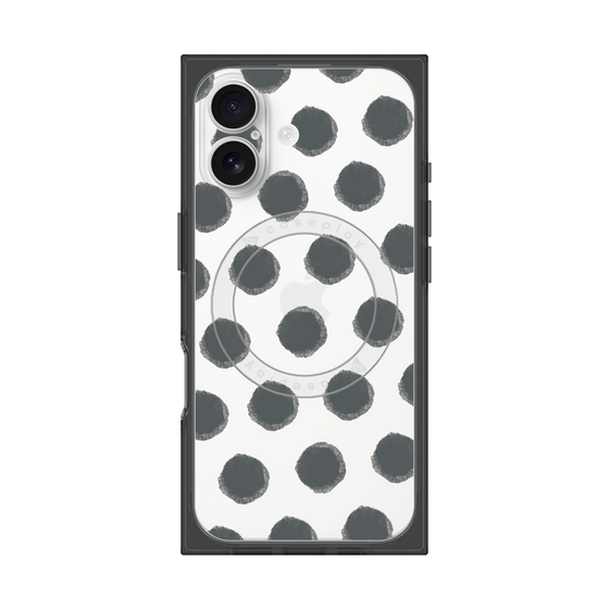 Premium Square Case with MagSafe［ Original - Favorite Color Polka Dots - Black ］