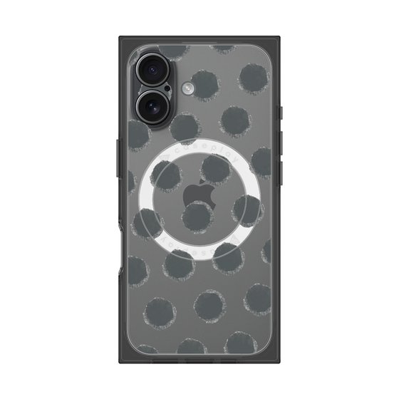 Premium Square Case with MagSafe［ Original - Favorite Color Polka Dots - Black ］