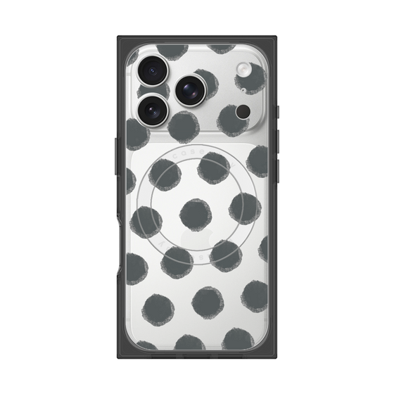 Premium Square Case with MagSafe［ Original - Favorite Color Polka Dots - Black ］