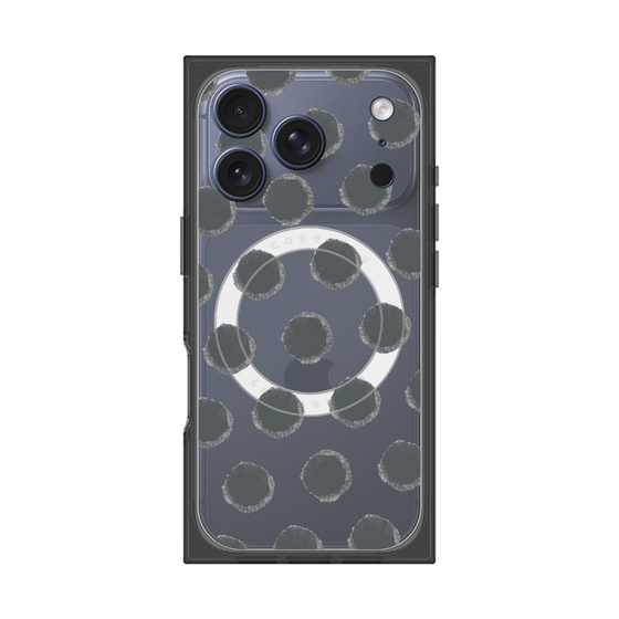Premium Square Case with MagSafe［ Original - Favorite Color Polka Dots - Black ］