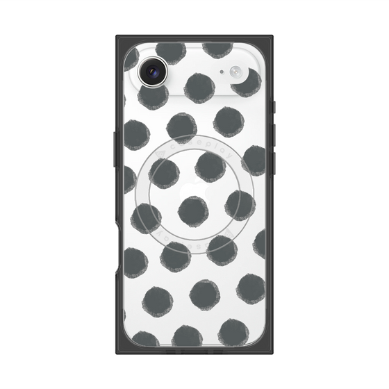 Premium Square Case with MagSafe［ Original - Favorite Color Polka Dots - Black ］